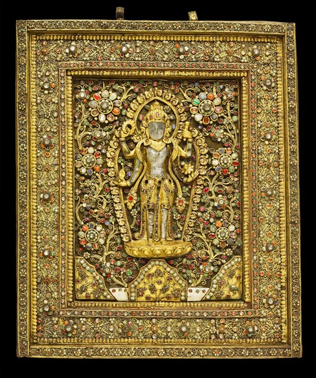 Votive Plaque with God Vishnu, 19th century.