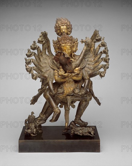 Tantric Deities Hevajra and Nairatmya in Ritual Embrace (Yab-Yum), c. 1600.