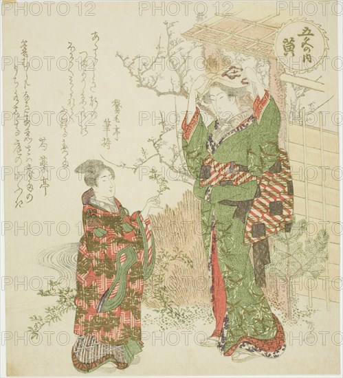 Yellow (Ki), from the series "Five Colors (Goshiki no uchi)", c. 1820.