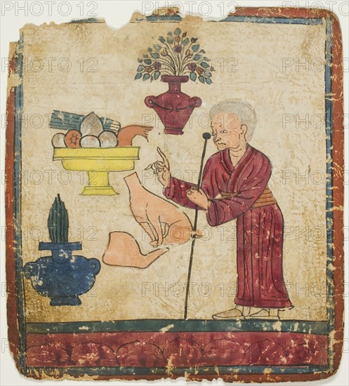 Presentation of Offerings, from a Set of Initiation Cards (Tsakali), 14th/15th century.