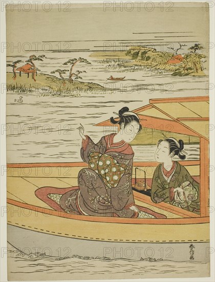 Two Beauties in a Boat, c. 1768.