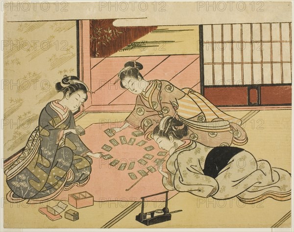 Young Women Playing Poem Cards, c. 1766/67.