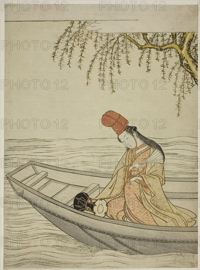 Shirabyoshi Dancer in Asazuma boat, c. 1766.
