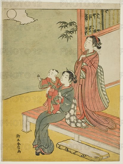 Two Women and a Child Viewing the Full Moon, c. 1767/68.