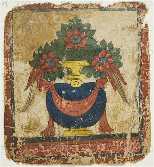 The Treasure Vase (Bumpa), from a Set of Initiation Cards (Tsakali), 14th/15th century.