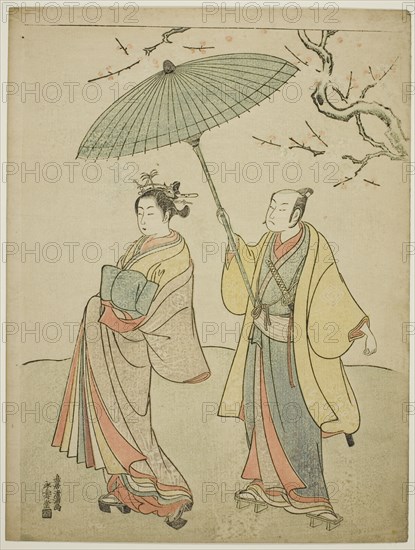 The Actors Ichikawa Komazo I (L) and Nakamura Matsue I (R), c. 1770.