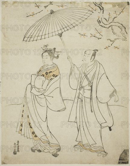 The Actors Ichikawa Komazo I (L) and Nakamura Matsue I (R), c. 1770.