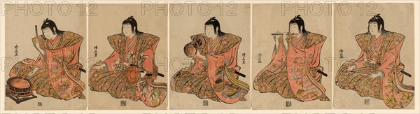 Five Musicians (Gonin bayashi), c. 1783.