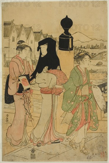Women Crossing Nihonbashi Bridge, c. 1786.