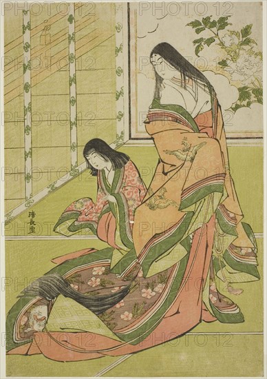 The Third Princess and Her Kitten, from an untitled series of court ladies, c. 1784.