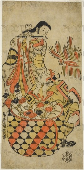 The Actors Ichikawa Danjuro II and Ichikawa Monnosuke I, c. 1720.