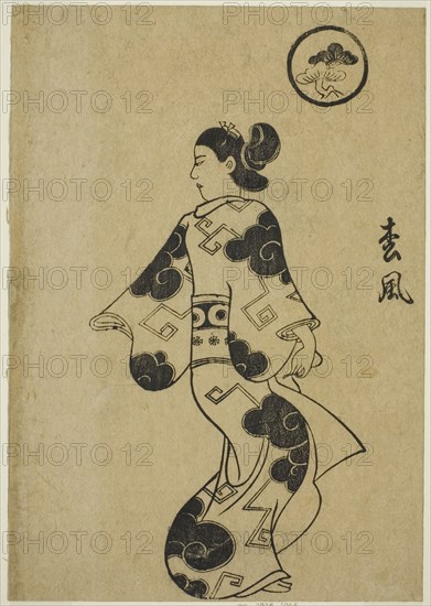 Matsukaze, from "Album of Courtesans (Keisei ehon)", c. 1700.