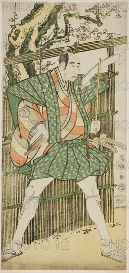 The actor Bando Mitsugoro II as Katsura Kokingo Haruhisa, 1794.