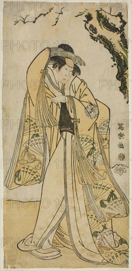 The actor Sakakiyama Sangoro as Princess Odae, the daughter of the Senior Regent Michinaga, 1794.