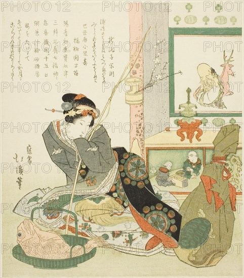 Lady Seated by a Tokonoma Alcove, 1829.