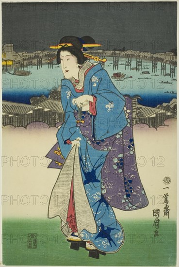 Evening Amusements at Ryogoku in the Eastern Capital (Toto Ryogoku yoasobi no zu), 1859.