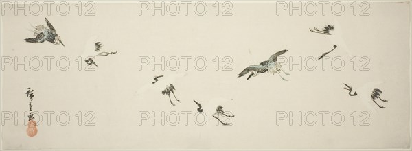 Cranes in flight, n.d.