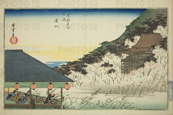 Kiyomizu Temple, from the series "Famous Places in Kyoto (Kyoto meisho no uchi)", c. 1834.