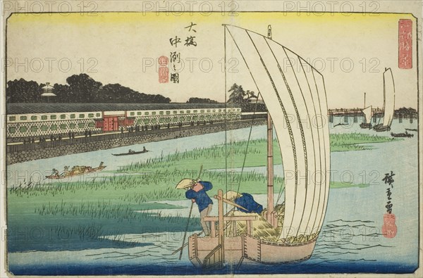 Nakasu at Ohashi (Ohashi Nakasu no zu), from the series "Exceptional Views of Edo (Koto shokei)", c. 1835/39.