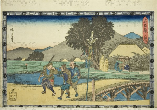 Act 6 (Rokudanme), from the series "The Revenge of the Loyal Retainers (Chushingura)", c. 1834/39.