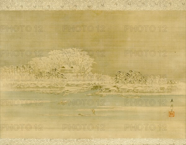 Matsuchiyama on the Sumida River, Edo period, 1856.