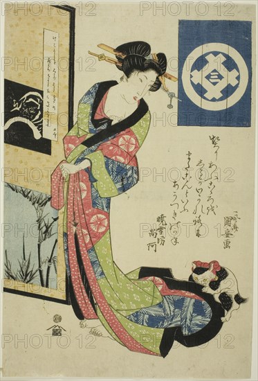 Beauty representing winter, from an untitled series of beauties representing the four seasons, c. 1818/30.