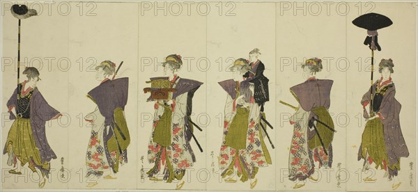 Parody of a daimyo procession, c. 1805/07.