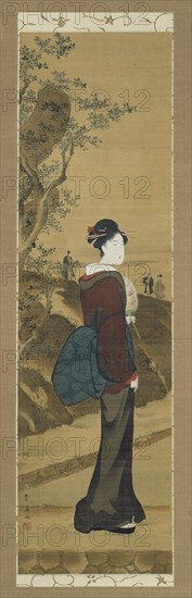 Beauty at the Mimeguri Shrine, Edo period, Bunka era c. 1804/18.