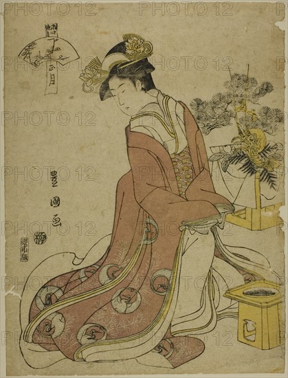 The First Month (Sho gatsu), from the series "Fashionable Twelve Months (Furyu junikagetsu)", c. 1793.