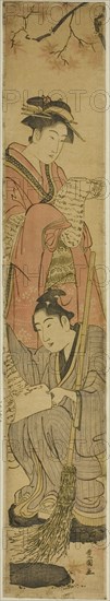 Young couple as Kanzan and Jittoku, early 19th century.