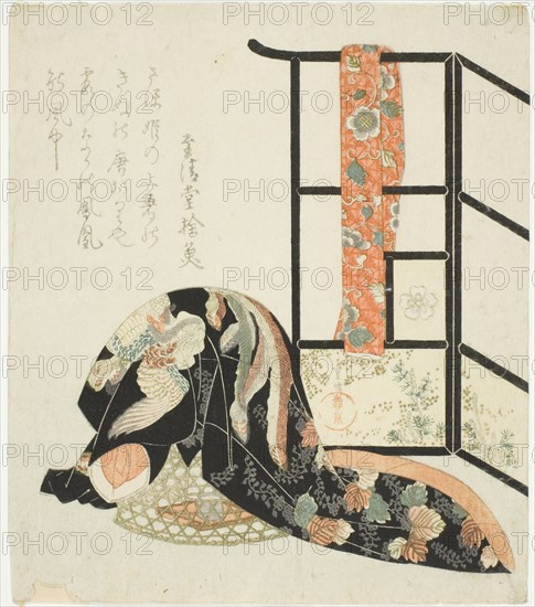 Scenting a kimono with incense, early 19th century.