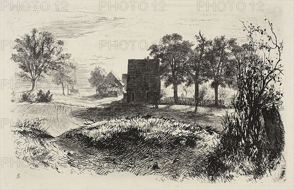 Plate five, from Radierversuche, 1843, published 1844.