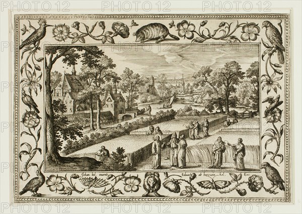 Christ and the Disciples in the Field, from Landscapes with Old and New Testament Scenes and Hunting Scenes, 1584.