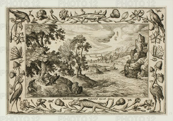 Saint John on Patmos, from Landscapes with Old and New Testament Scenes and Hunting Scenes, 1584.