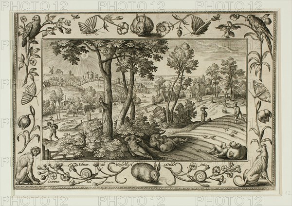 The Enemy Sowing Tares Among the Wheat, from Landscapes with Old and New Testament Scenes and Hunting Scenes, 1584.