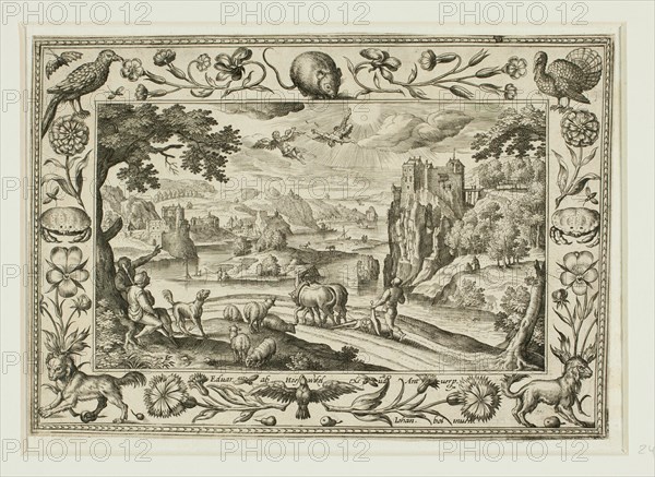 The Fall of Icarus, from Landscapes with Old and New Testament Scenes and Hunting Scenes, 1584.