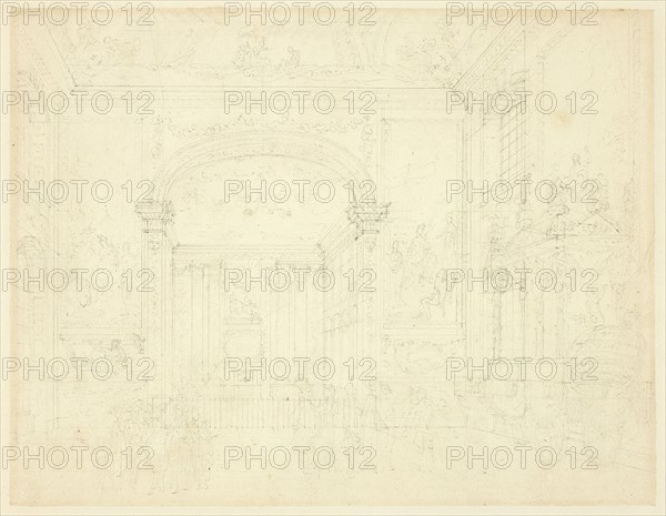 Study for Greenwich Hospital: The Painted Hall, from Microcosm of London, c. 1810.