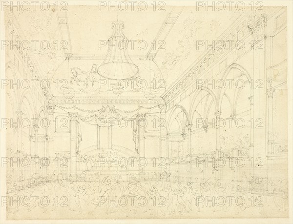 Study for Pantheon Masquerade, from Microcosm of London, c. 1809.