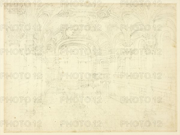 Study for St. Martin's in the Fields, from Microcosm of London, c. 1809.