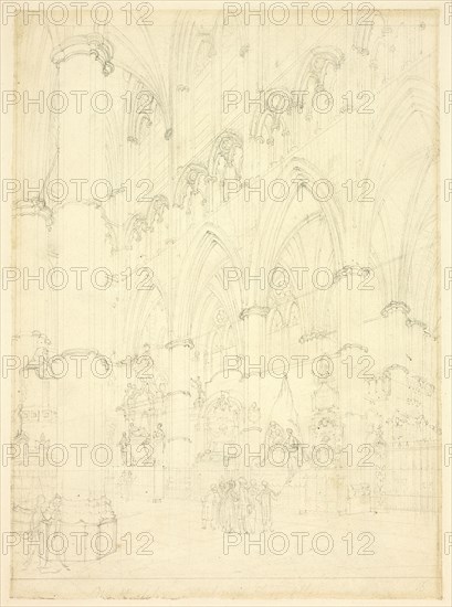 North Aisle, Westminster Abbey, c. 1809.