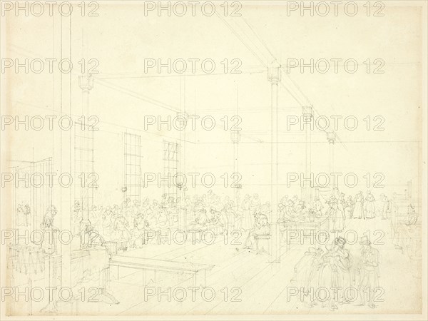 Study for Workhouse, St. James' Parish, from Microcosm of London, c. 1809.
