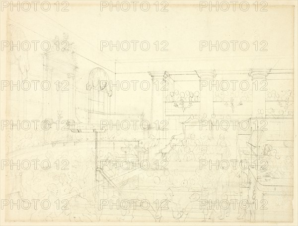 Study for Old Bailey, from Microcosm of London, c. 1809.