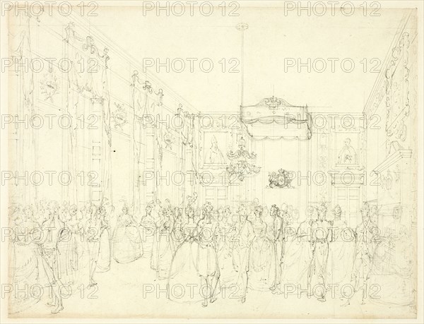 Study for Drawing Room, St. James, from Microcosm of London, c. 1809.