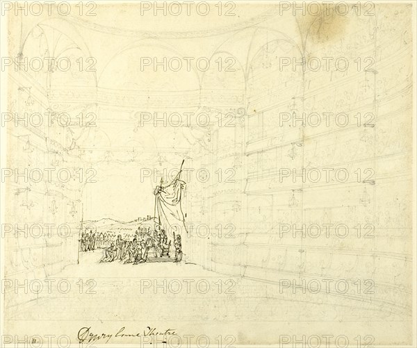 Study for Drurylane Theater, from Microcosm of London, c. 1808.