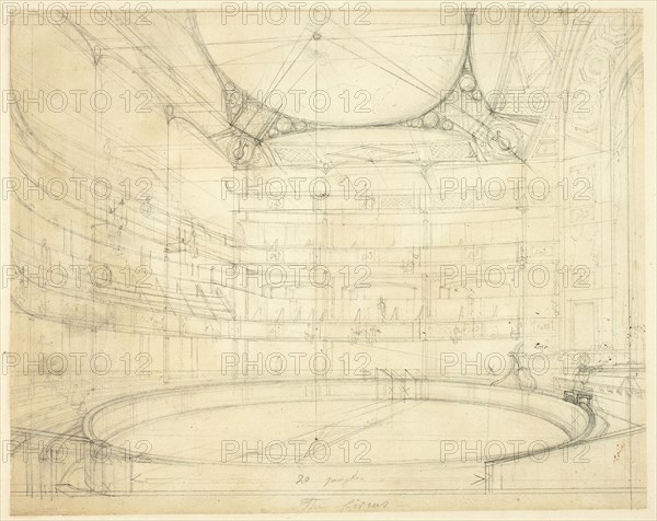 Study for Royal Circus, from Microcosm of London, c. 1809.