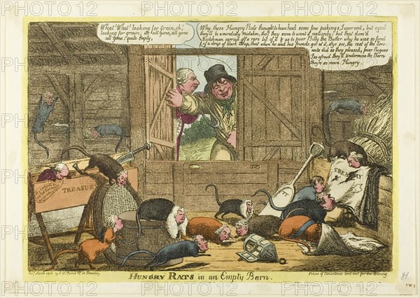 Hungry Rats in an Empty Barn, published March 1806.