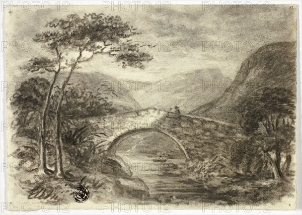 Stone Bridge in Mountains, c. 1855.