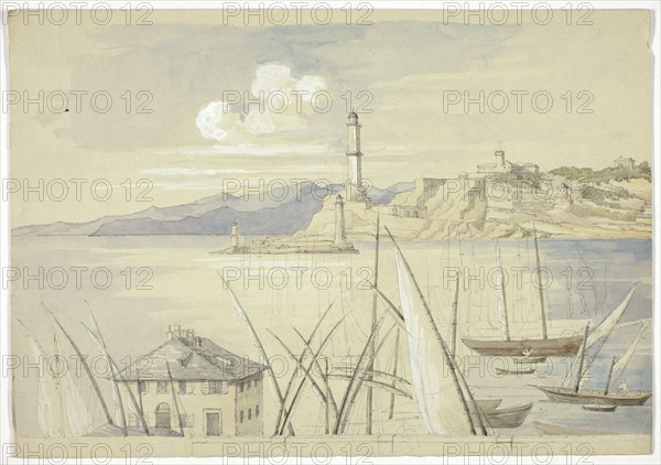 Genoa from the Croce di Malta, 1841.