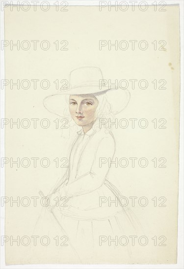 Portrait of Young Girl with Hat and Crop, n.d.