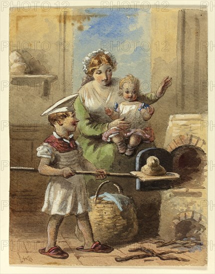 Boy Baking Bread, n.d.